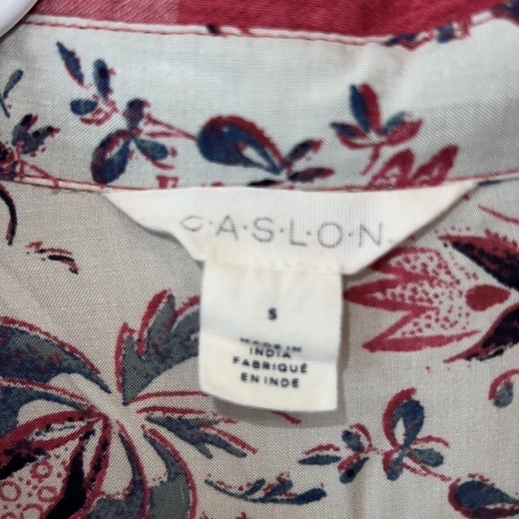 Women’s Caslon button down plaid top with pockets size small - Picture 4 of 7